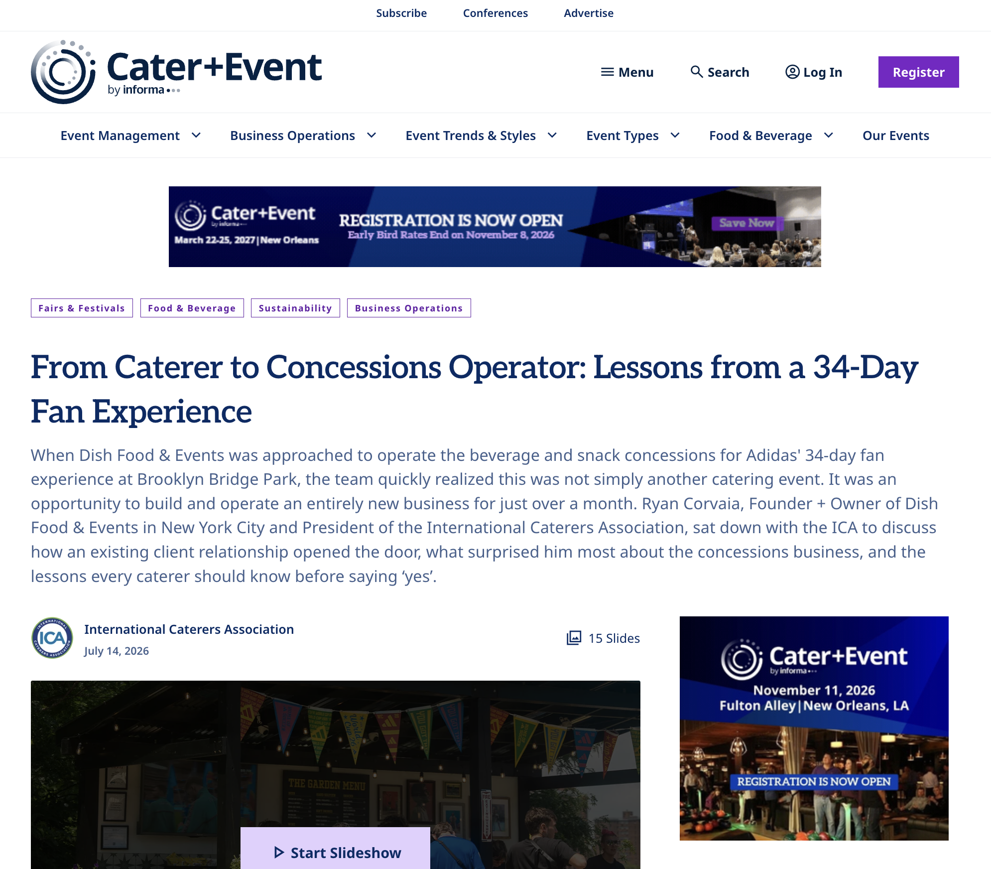 Cater+Events Website
